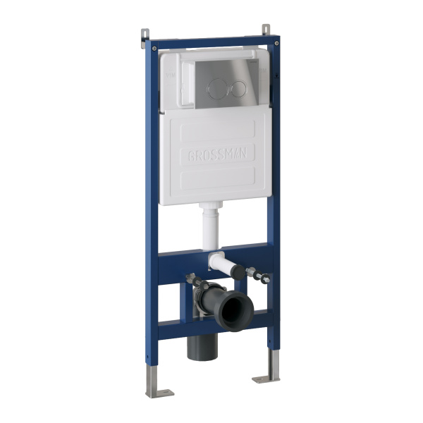 Комплект унитаза с инсталляцией Grossman Galaxy 97.4455GMS.01.000 с клавишей смыва